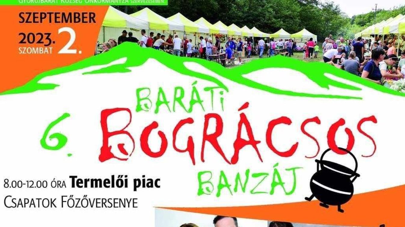 Bográcsos banzáj hatodszor, termelői piac először lesz Győrújbaráton