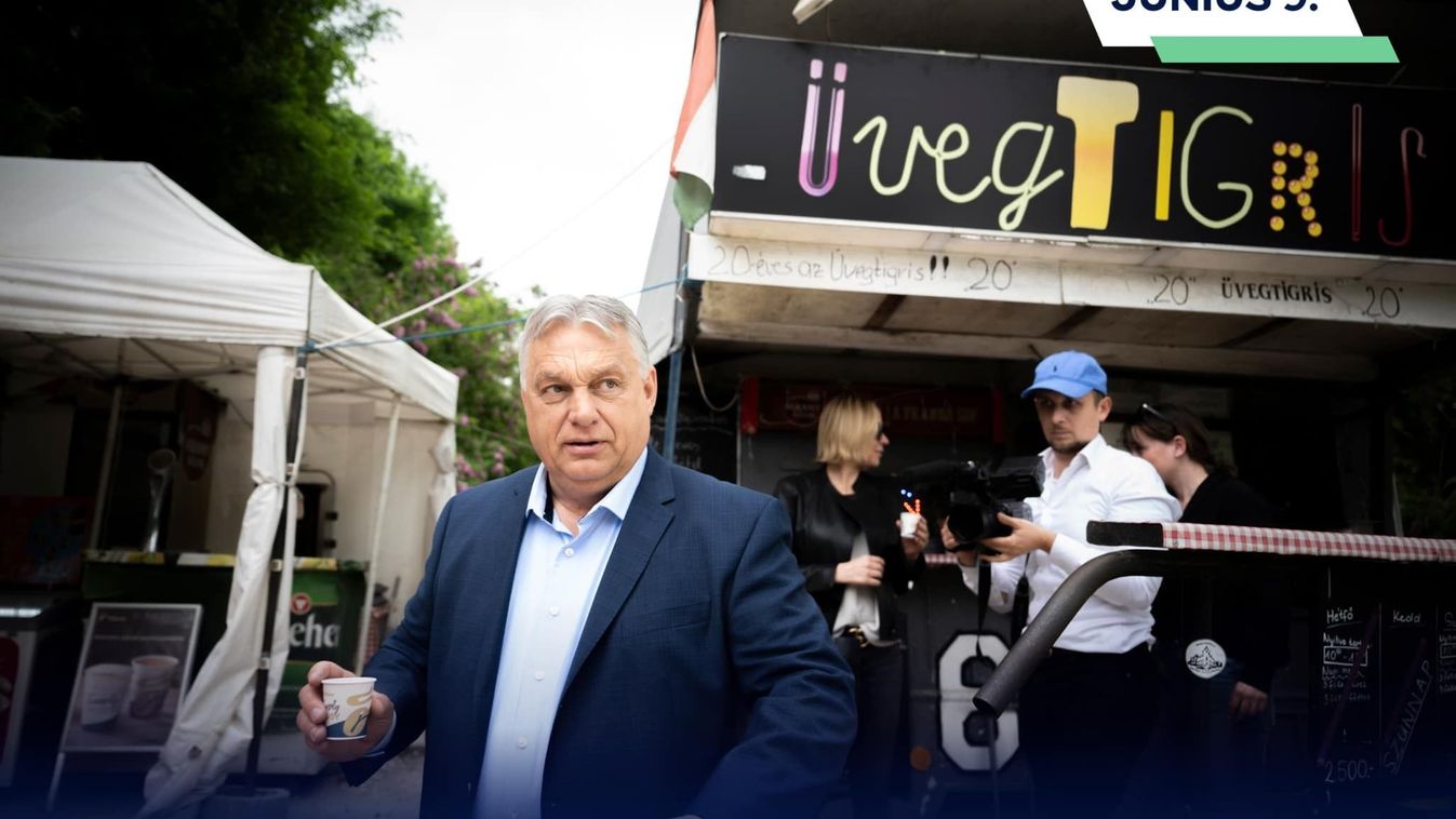 Orbán Viktor az Üvegtigrisnél kávézott (videó)