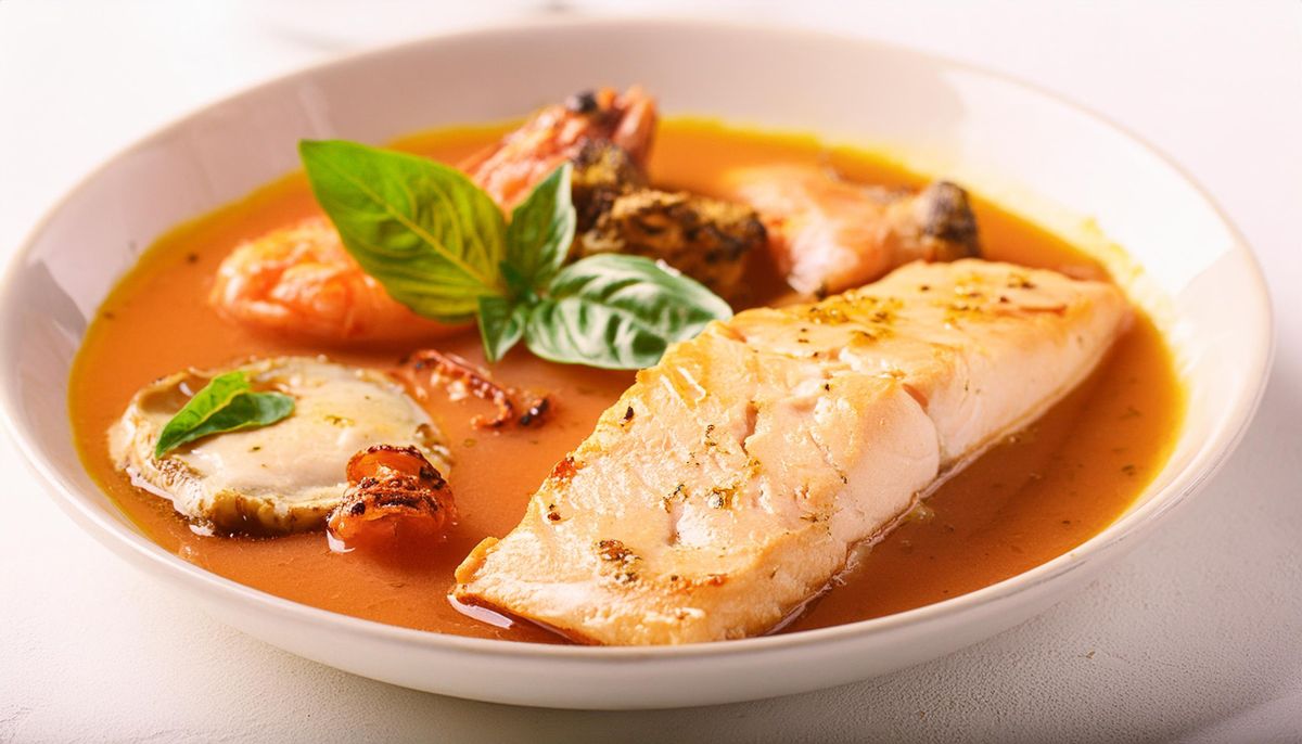 Grilled,Fish;,Salmon,,Seafood,,And,Meat,Assortment.,Homemade,Food,Concept.