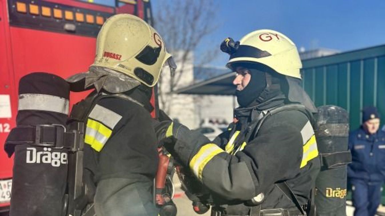 Gyakorlat - A magasból kellett a sérültet lehozni Győrben