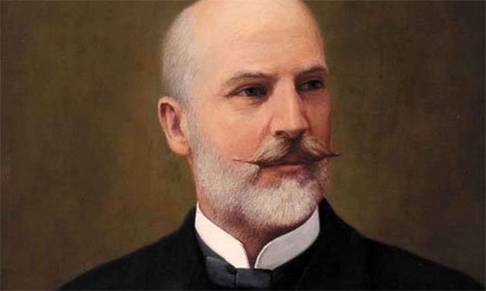 Győr legendás polgármesterének, Zechmeister Károlynak (1852-1910) a portréja.
