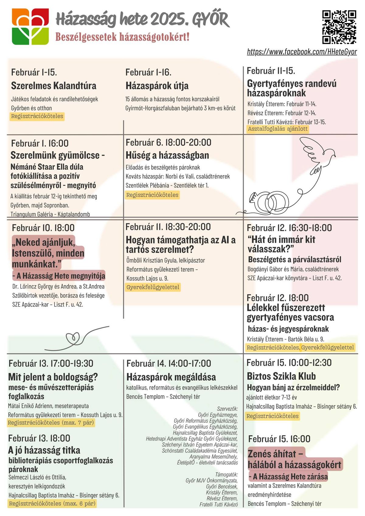 A Házasság hete sokféle programot kínál a pároknak.