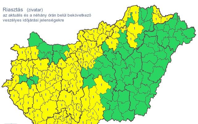 Lecsap az ítéletidő időjárás HungaroMet Nonprofit Zrt.
