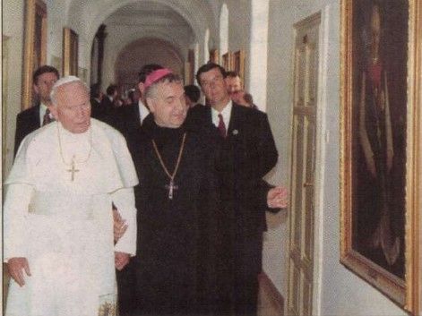 II. János Pál pápa Pannonhalma ebéd 1996