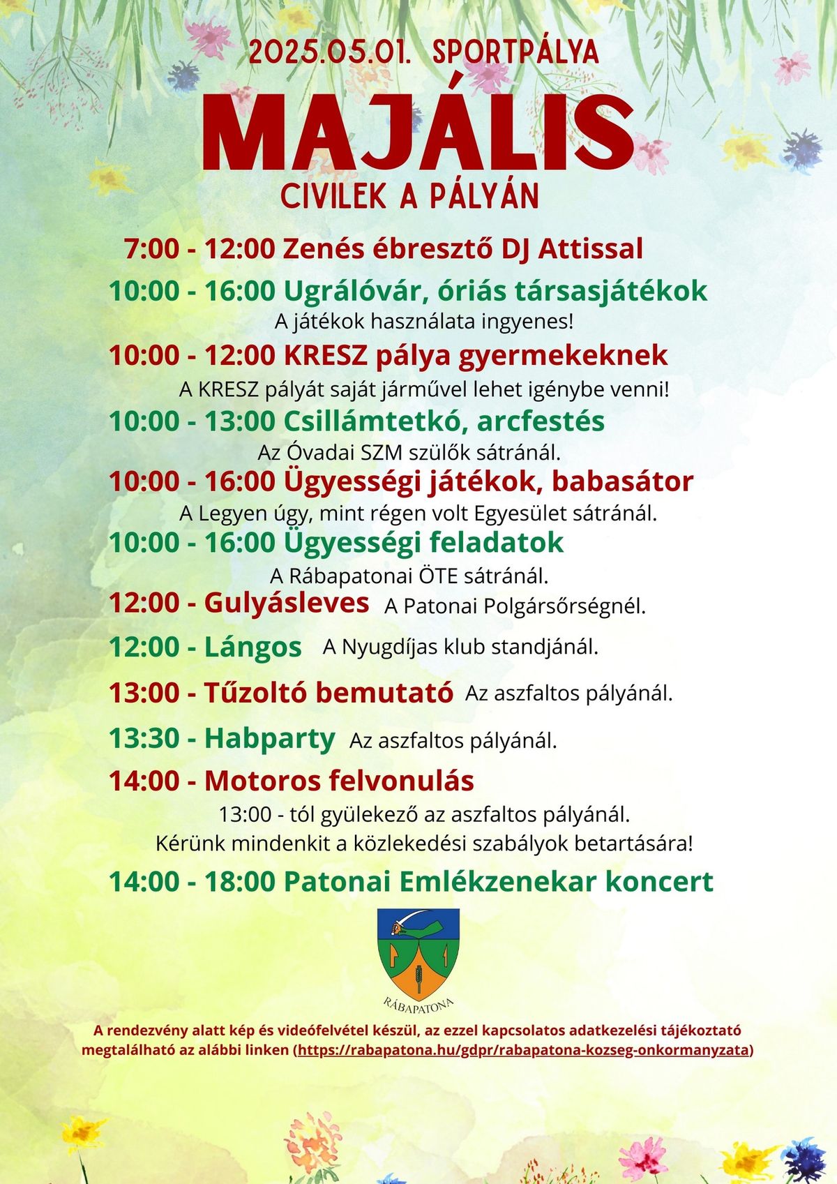 rábapatona, május, 1., elseje, programok, majális