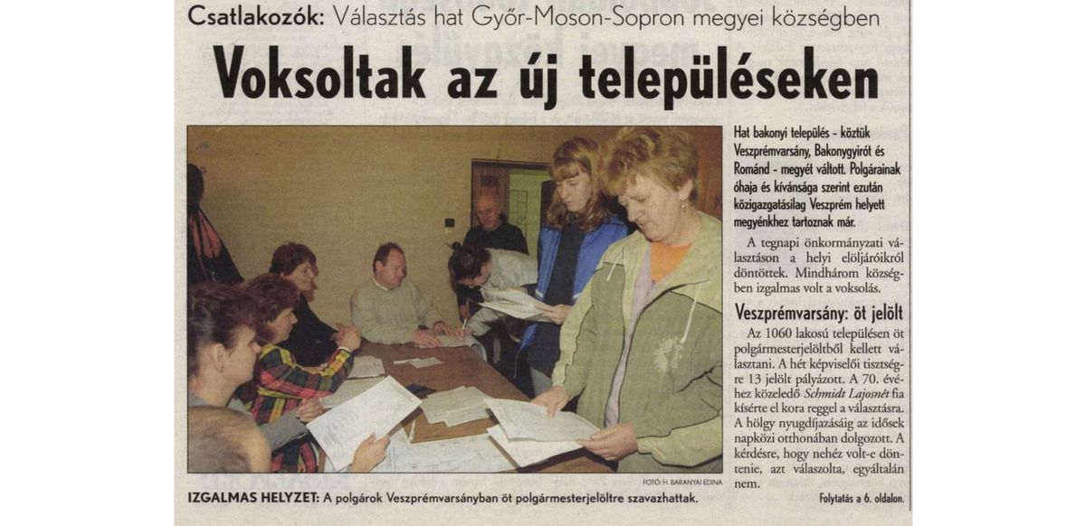 Munka és közlekedés - jól szavaztak annó a vármegyéhez csatlakozók