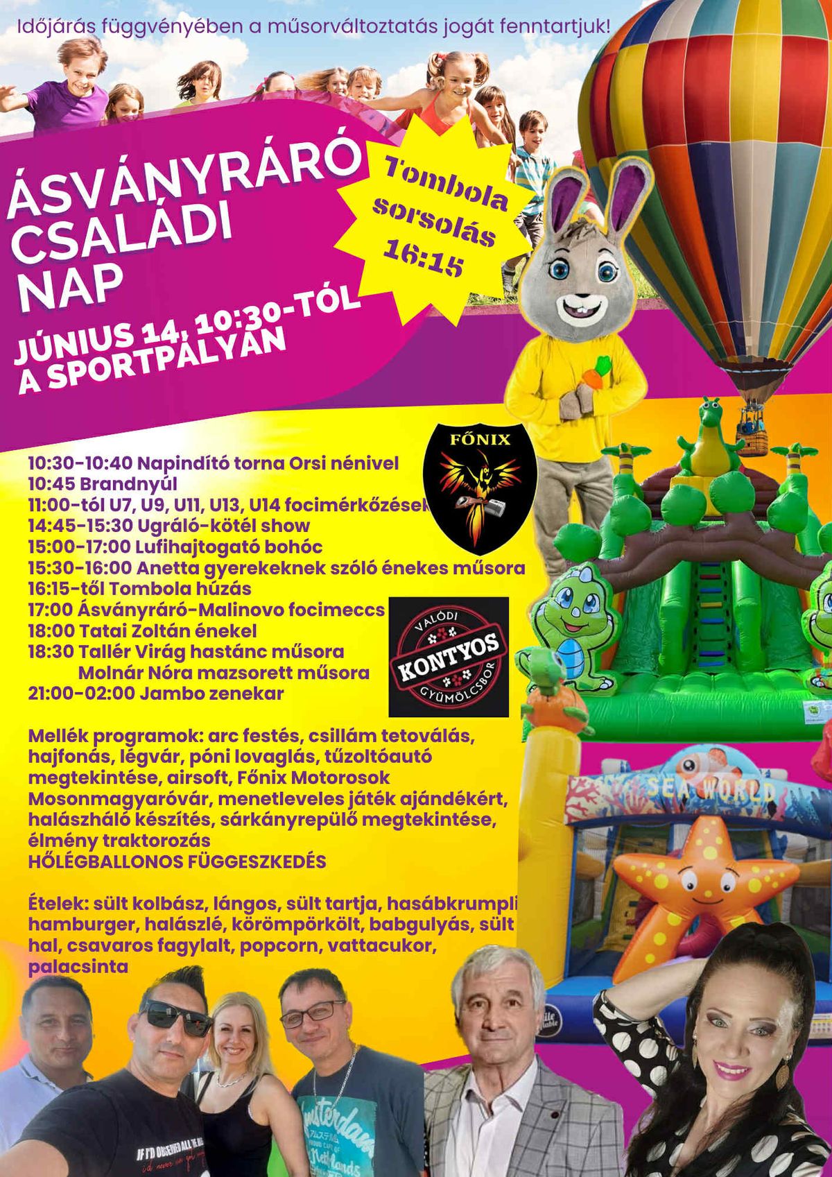 Családi nap színes kavalkáddal
