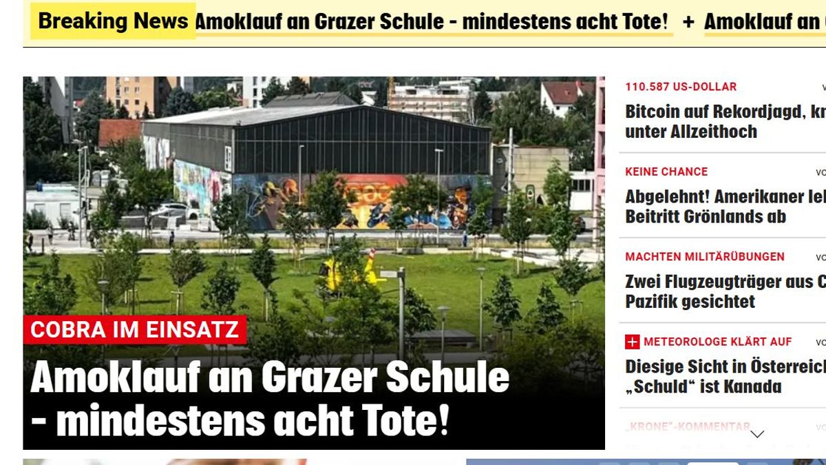 Iskolai lövöldözés Grazban - Több halott