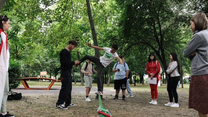 Kábítószerellenes világnap a győri Barátság parkban