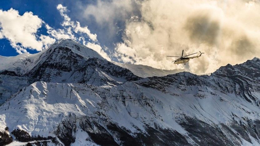 hegymászó rendőrség mentő helikopter biztosítókötél ausztria