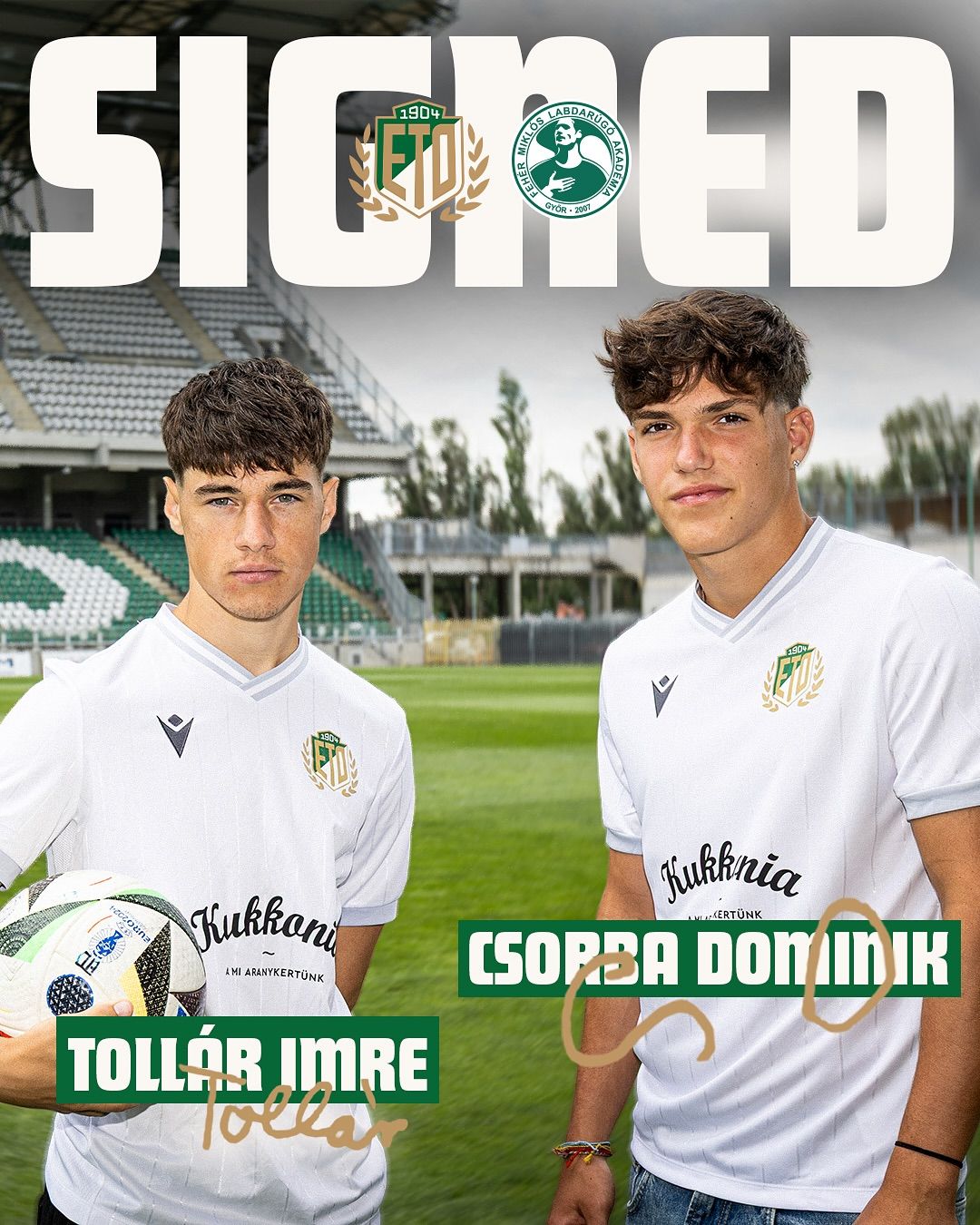 Csorba Dominik és Tollár Imre ETO FC