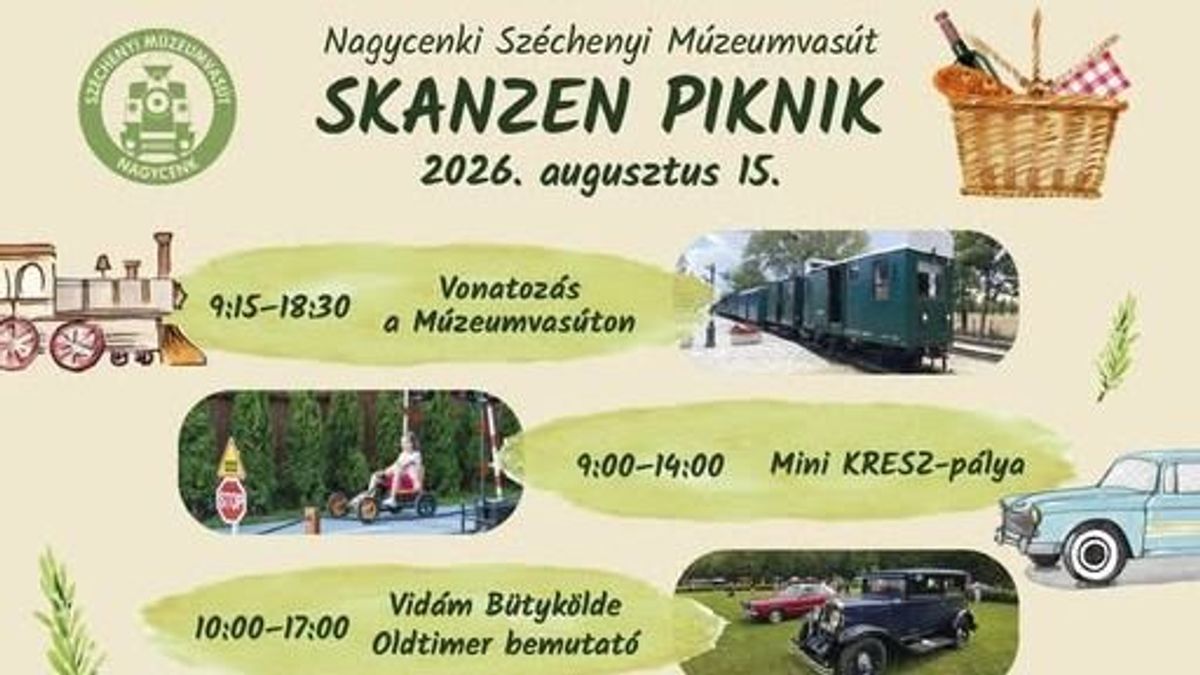 Skanzen Piknikre várják a családokat a Nagycenki Széchenyi Múzeumvasúton