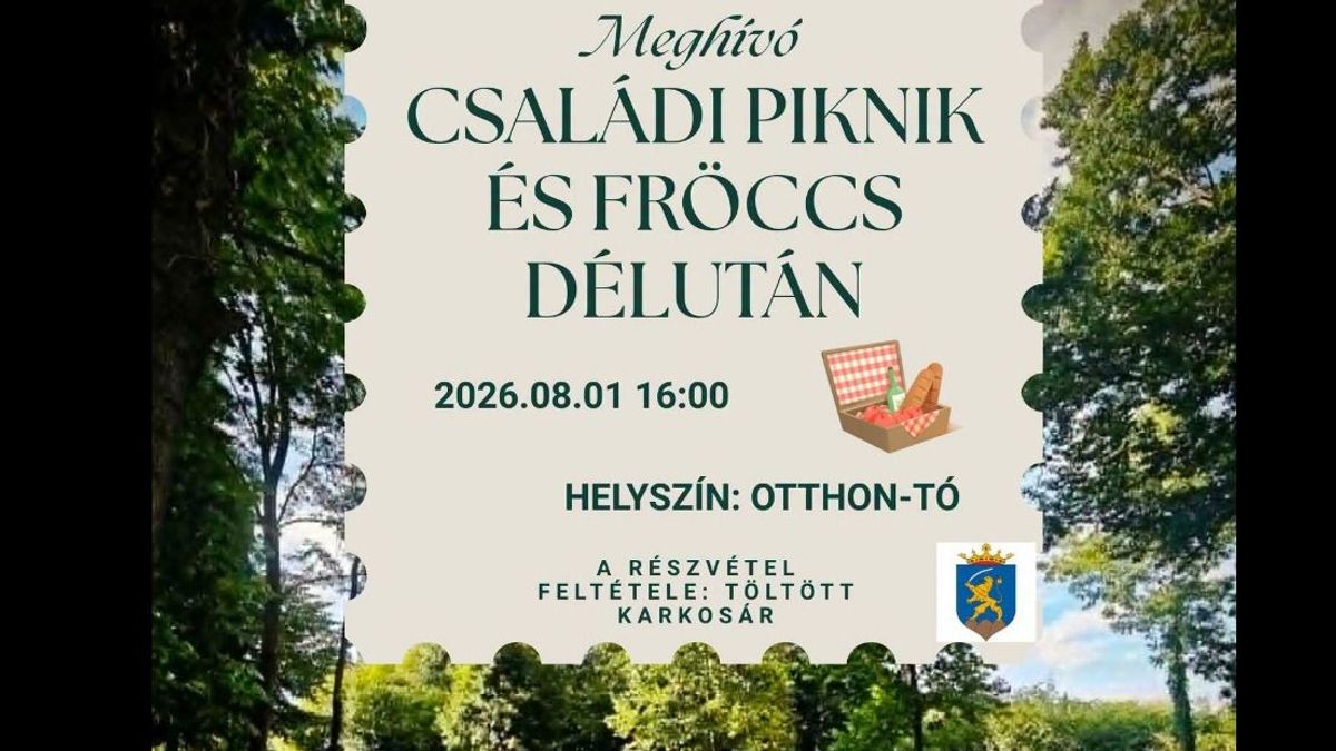 Családi piknik, fröccsös délután Jobaházán, az Otthon-tónál