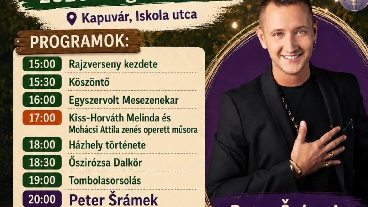 A Rábaközben énekel a hétvégén Peter Šrámek, mutatjuk, hol találkozhatnak vele a rajongók