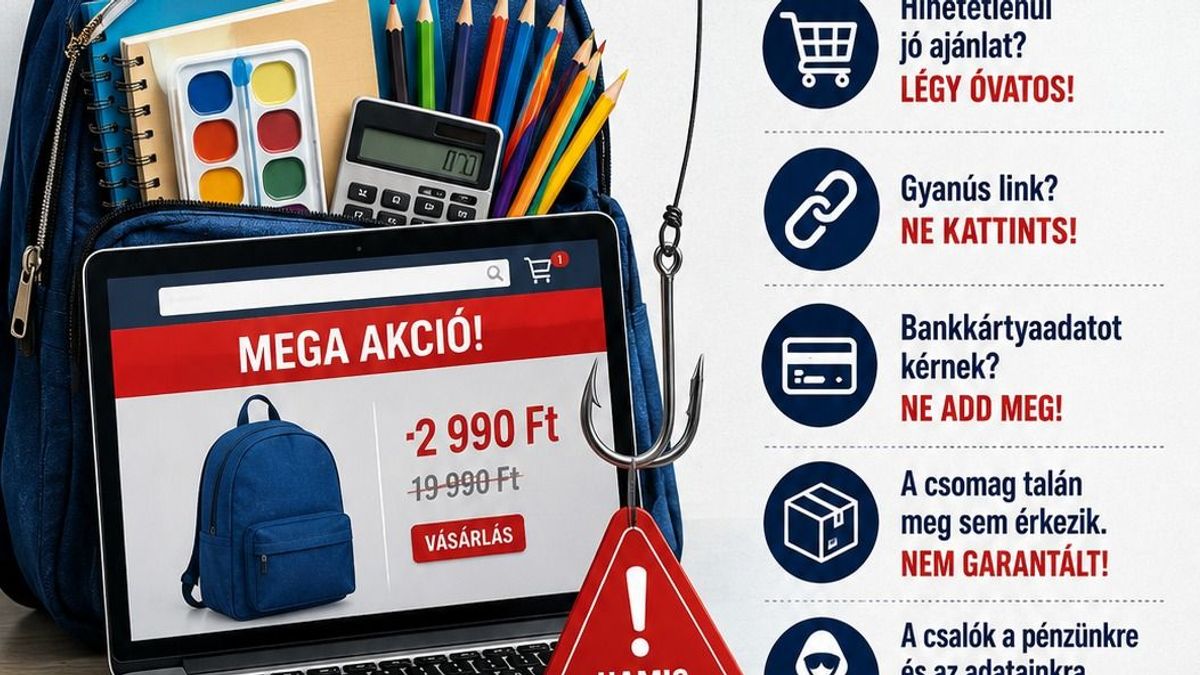 A Soproni Rendőrkapitányság is figyelmeztet: A csalók is készülnek az iskolakezdésre