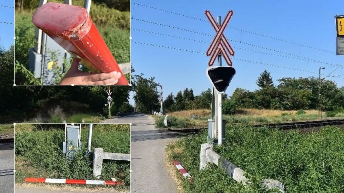 A tilos jelzés sem érdekelte: a győri vasúti átjáró fénysorompójának ütközött, majd elhajtott