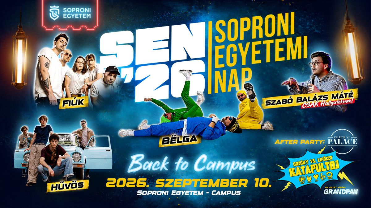 Már nyitva a Soproni Egyetemi Napok kapuja – most még bárki csatlakozhat az esti programhoz