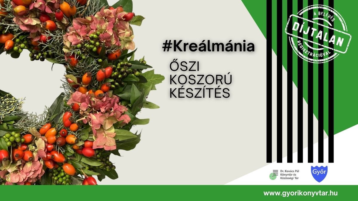 Őszi koszorút készíthetnek a győri könyvtárban