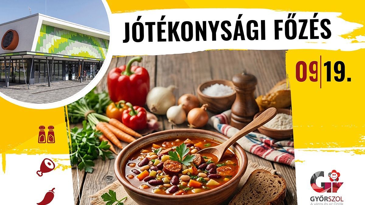 Ismét jótékonysági főzést szerveznek a győri Vásárcsarnoknál