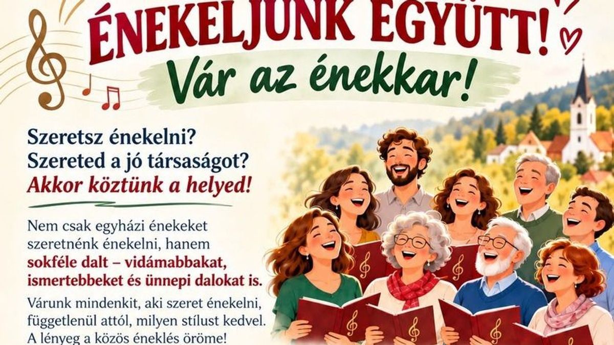 Közös éneklés vidám műsorok, jó társaság, tagokat vár a markotabödögei kórus