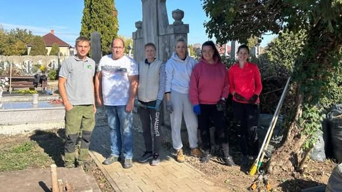 Társadalmi munka a csornai Szent Antal temetőben